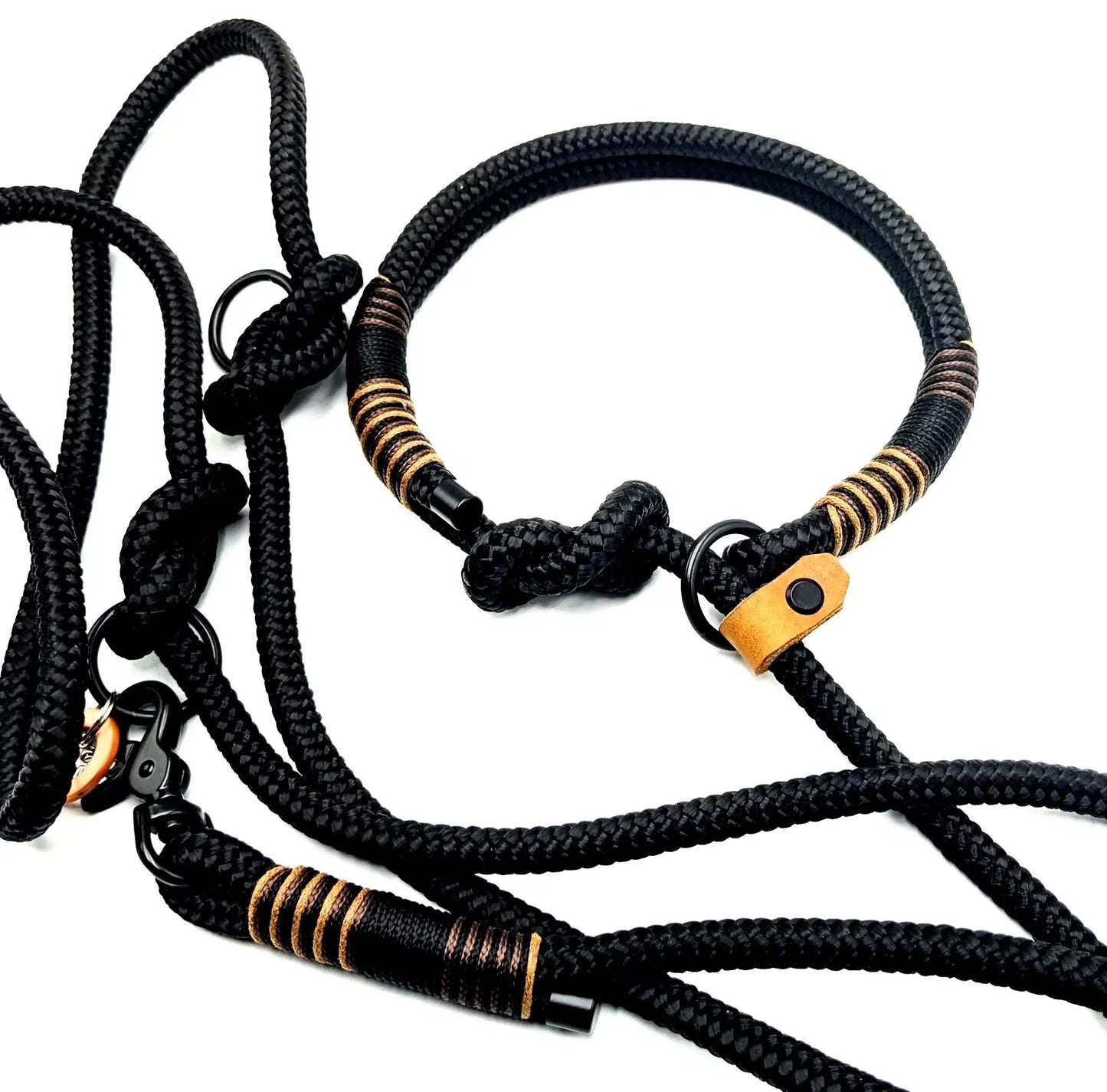 Retrieverleine Romeo Moxonleine, Hundeleine schwarz